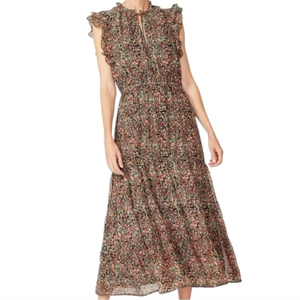 BB Dakota Steve Madden Pink and Brown Ditsy Sleeveless Sundress NWT